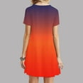 thumbnail image 5 of Patlollav Dresses for Women Ladies Loose Casual Short Sleeve O-Neck Solid Mini Dress, 5 of 6