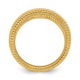thumbnail image 2 of 925 Sterling Silver Gold Stackable Ring Textured Domed, 2 of 7