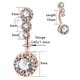 thumbnail image 4 of Piercing Ombligo Acero Quirúrgico 316L Anillos Ombligo Transparentes Anillos Ombligo Piercing Ombligo, 4 of 5