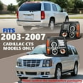 thumbnail image 3 of Spec-D Tuning LED Dual Halo Headlights Black Compatible with 2002-2006 Cadillac Escalade All, Left + Right Pair Headlamps Assembly, 3 of 7