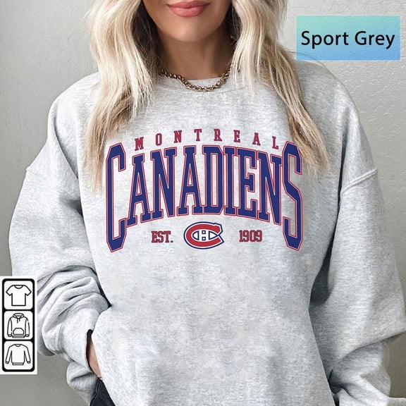 Canadiens Hockey Sweatshirt, Vintage Graphic Tee, Montreal Hockey Gift For Fan