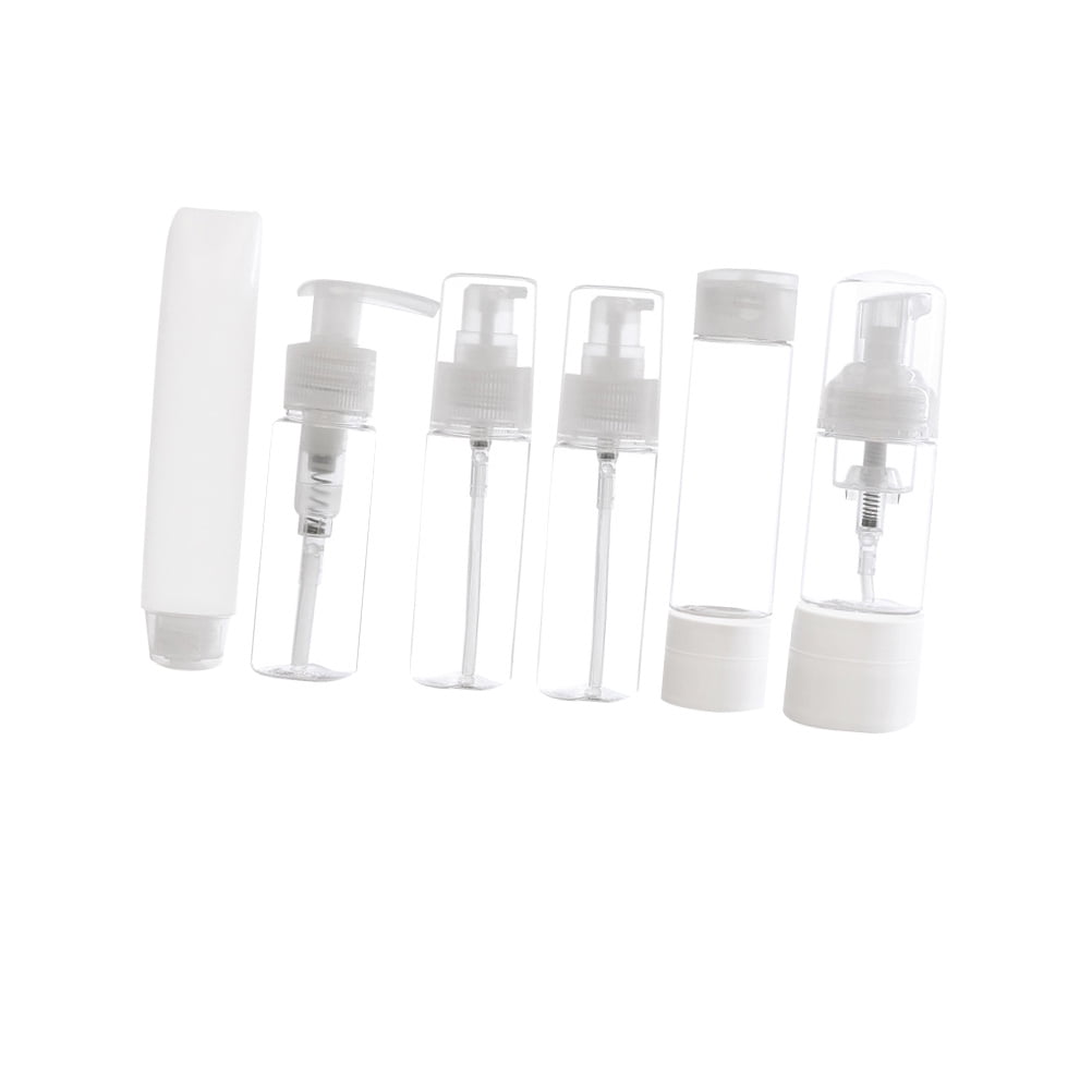 WORGEOUS Leak-Proof High Borosilicate Glass Storage Tank with Press Pump, Travel Bottles for Safe Liquid Storage