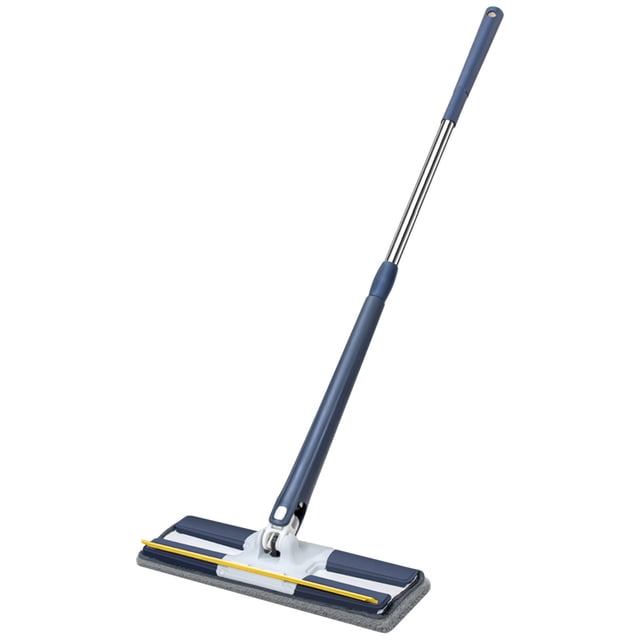 Trapeador de manos de 36 cm, trapeador plano de microfibra de manos libres, escurridor automático de 360 grados, trapeador de piso de microfibra de manos perezosas, adecuado para el hogar, kit de trap