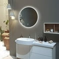 thumbnail image 6 of Dimmable LED Backlit Mirror Anti-Fog Illuminated Vanity Mirror Bathroom Mirror with Touch Button (24" Round), 6 of 7