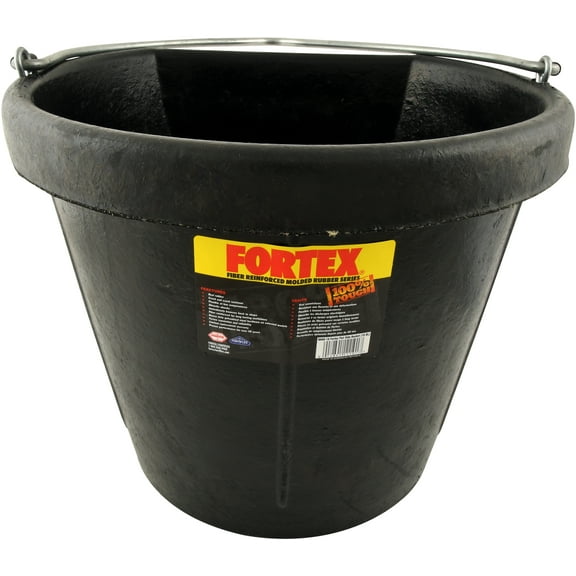 Fortex 18Qt Flatback Rubber Bucket