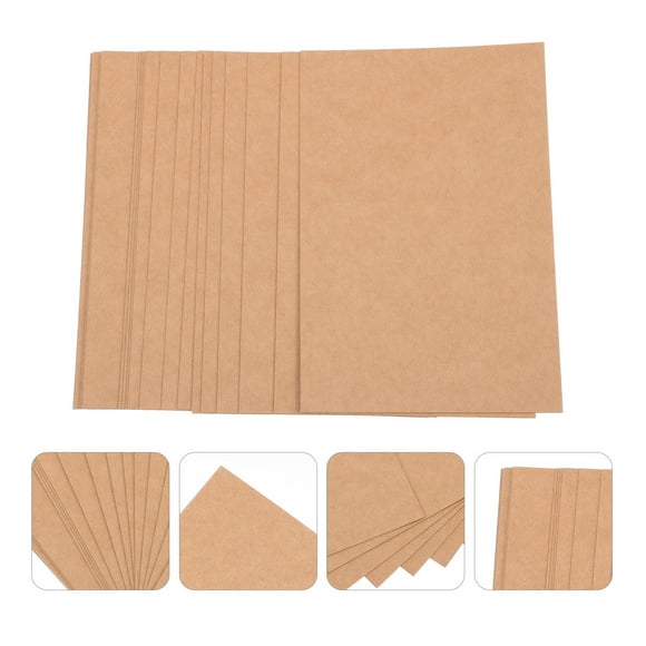 Greenadscape 100Ud Tarjetas Doble Vista Para Y Dibujar En Material Marrón Claro