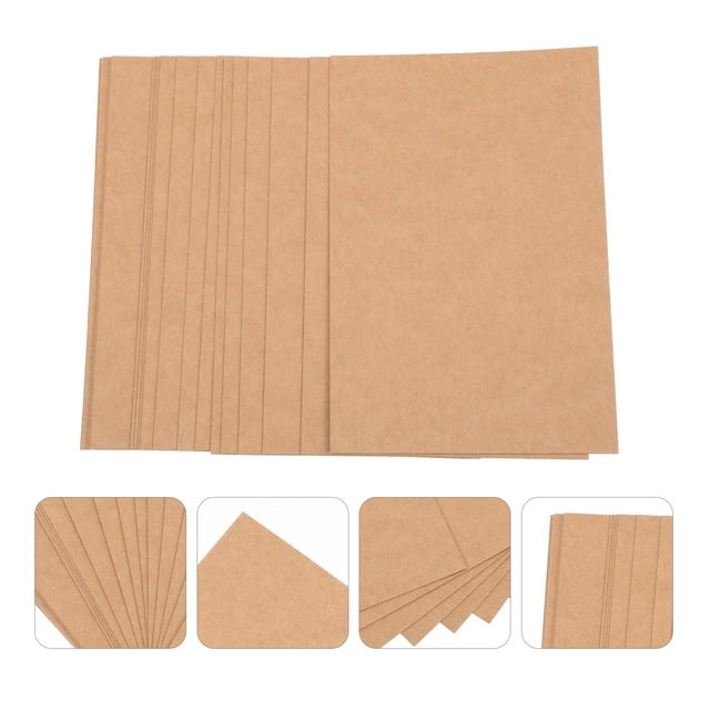 Greenadscape 100Ud Tarjetas Doble Vista Para Y Dibujar En Material Marrón Claro
