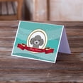 thumbnail image 2 of Silver Gray Poodle Merry Christmas Greeting Cards and Envelopes Pack of 8, 2 of 2