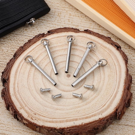 POPETPOP 5Sets Hand Fan Shaft Replacement Stainless Steel Rivet and Nut Repairing Accessory