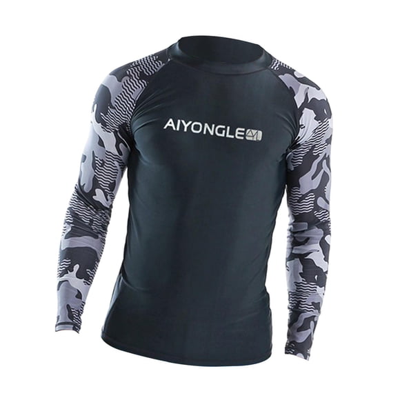 Camisa de natación para hombre, manga larga, para surfear, navegar, surfear y practicar deportes acuáticos. XL