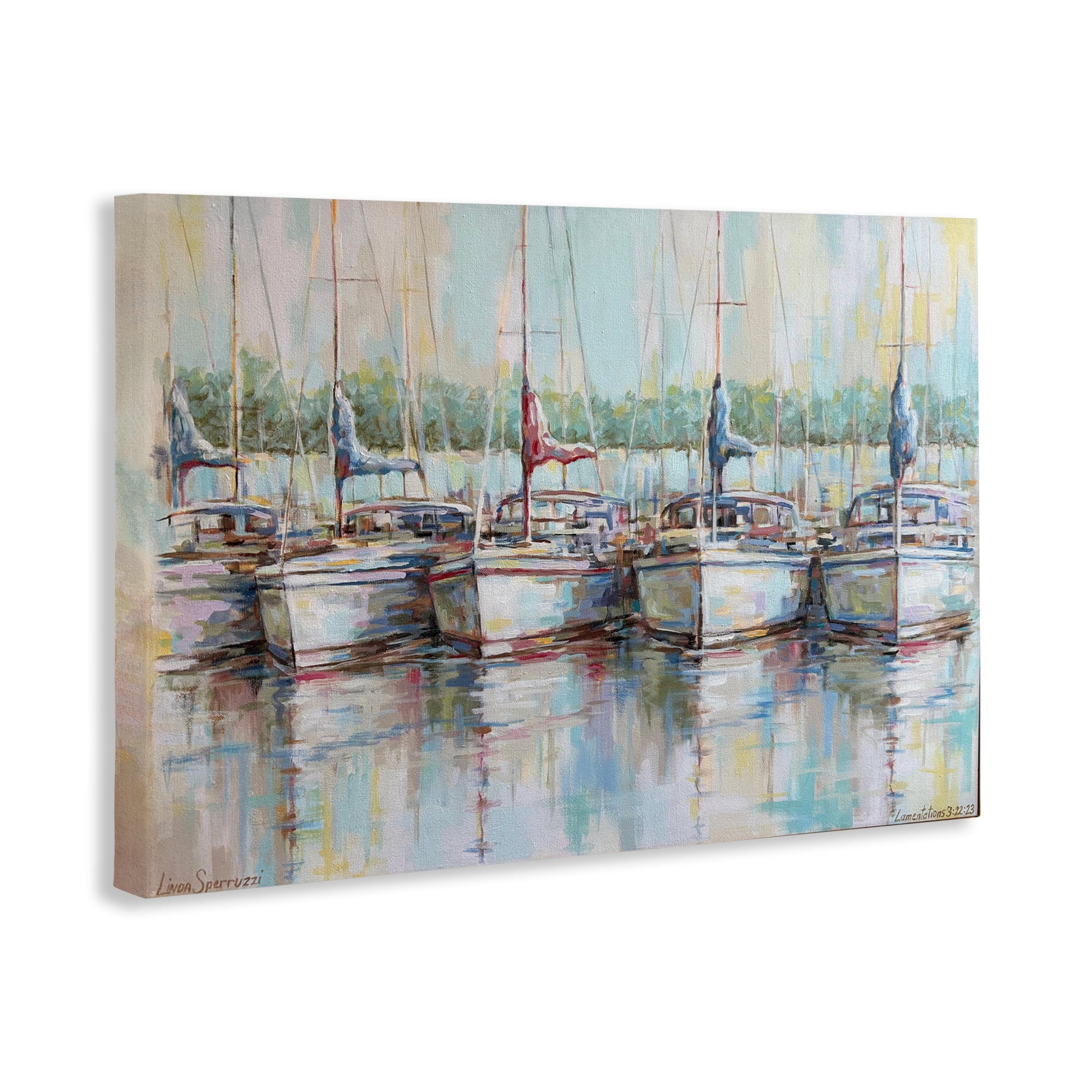 Stupell Industries Morning At The Marina Canvas Wall Art, design by Linda Sperruzzi
