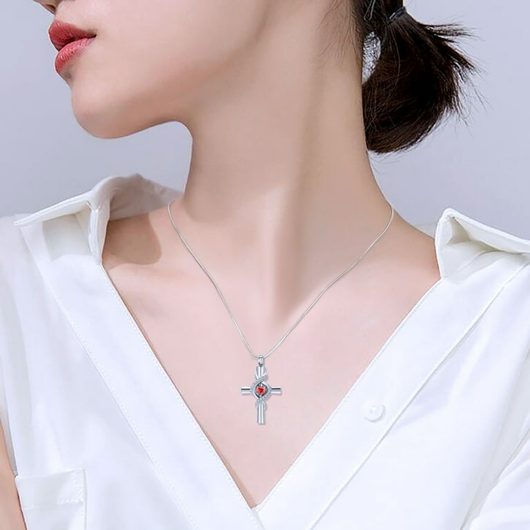 Cross necklaces for ashes deals