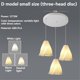 thumbnail image 4 of 3D Printed Cluster 3-Light Chandelier Wave Design Ceiling Chandelier for Bedroom Kitchen Island Living Room D, 4 of 5