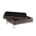thumbnail image 2 of Casual Style Storage Ottoman - Chocolate, 2 of 5