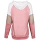 thumbnail image 5 of Sudaderas con capucha de bloque de color para mujer, sudadera de manga larga, jersey, túnica, tops con bolsillo para niñas y adolescentes Fokelyi WRMH-135-4, 5 of 7