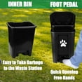 thumbnail image 4 of Outdoor Dog Poop Trash Can, Dog Waste Trash Can for Backyard Garden Home with Lid, Removable Inner Bin, Green Waste Bag, Black Fully Assembled, 4 of 13