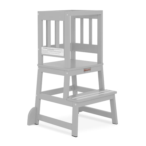 Fisher-Price Play Learn Laugh Step Stool by Dream On Me, Cool Grey