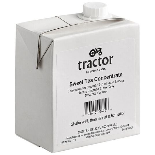 Tractor Beverage Co. Sweet Tea, 8.5:1 Concentrate, Organic-32 floz