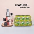 thumbnail image 4 of Cartoon Frog Makeup Bag, Large Capacity Travel Cosmetic Bag for Women Girls- Travel Toiletry Bag Leather Portable Waterproof Makeup Case Organizer with Handle, 4 of 4
