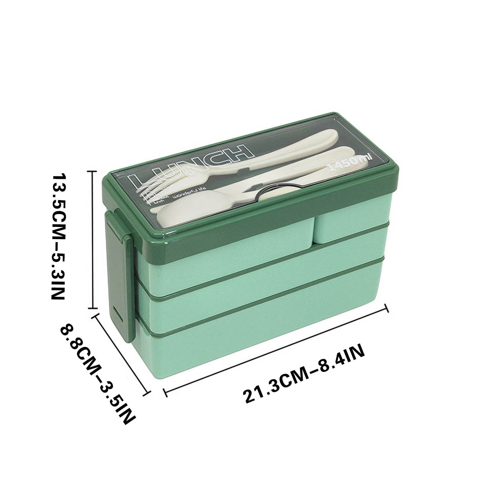 MICLOZYT Clearance,Reusable LeakProof Bento Box for Women,Lunch Boxes for Women Men,Microwave & Dishwasher Safe Leak-Proof Lunch Container,Three-layer Compartment Lunch Box