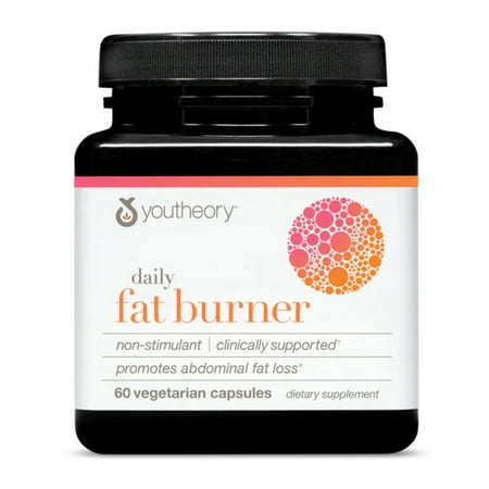 Youtheory Daily Fat Burner Vegetarian Capsules, Healthy Weight Management, 60 Capsules