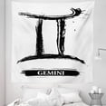 thumbnail image 1 of Zodiac Gemini Tapestry, Grunge and Brushstroke Design Horoscope Astrology, Fabric Wall Hanging Decor for Bedroom Living Room Dorm, 5 Sizes, Black and White, by Ambesonne, 1 of 1