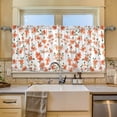 thumbnail image 2 of Yayeee Kitchen Curtains Tier Set of 2 Light Filtering 57"x24" Over Sink Window Panels, Small Floral Blooms, 2 of 7