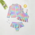 thumbnail image 2 of Piomll Swim Suits for Girls 3 Pieces Rash Guard Long Sleeves Sun Proction Bathing Suit, 2 of 6