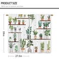 thumbnail image 2 of Boho Floral Kitchen Curtains Flower Green Plant Small Short Cafe Window Curtains Cactus Cottagecore Farmhouse Country Bathroom Window Drapes Treatment Tier Curtains 2 Panels (27.5x39 Inch), 2 of 6