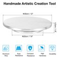 thumbnail image 2 of Uxcell Turntable Sculpting Wheel, 12 inch Dia Pottery Clay Rotation Turn Table Double Sided for Cake Decor Paint, 2 of 7