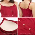 thumbnail image 4 of CHOK Camisoles à Soutien-Gorge Intégré pour Femmes, Bretelles Spaghetti Ajustables, Débardeur Sans Manches, Hauts d'Été, 4 of 6