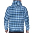 thumbnail image 5 of Bingfone Blue Gingham Men'S Drawstring Hoodie Long Sleeve Pocket Sweatshirts-X-Large, 5 of 9