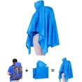 thumbnail image 4 of ruzhgo Poncho Multifonction 3 en 1 Housse de Sac à Dos en Fibre de Polyester Poncho une Pièce Imperméable, 4 of 6