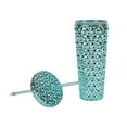 thumbnail image 4 of Holiday Time 26 oz Plastic Double Wall Insulated Textured Tumbler with Straw, Blue Metallic, 4 of 6