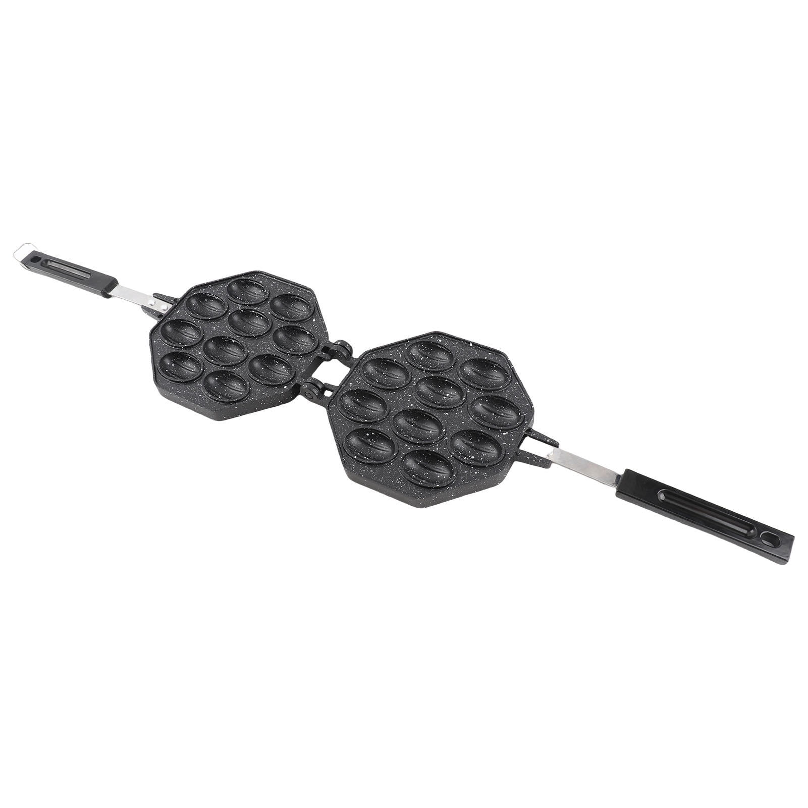 YAHHU Premium Aluminum Egg Waffle Maker – Anti‑Stick, Anti‑Scald Handle, Fast Heat, Portable for Home & Commercial Use