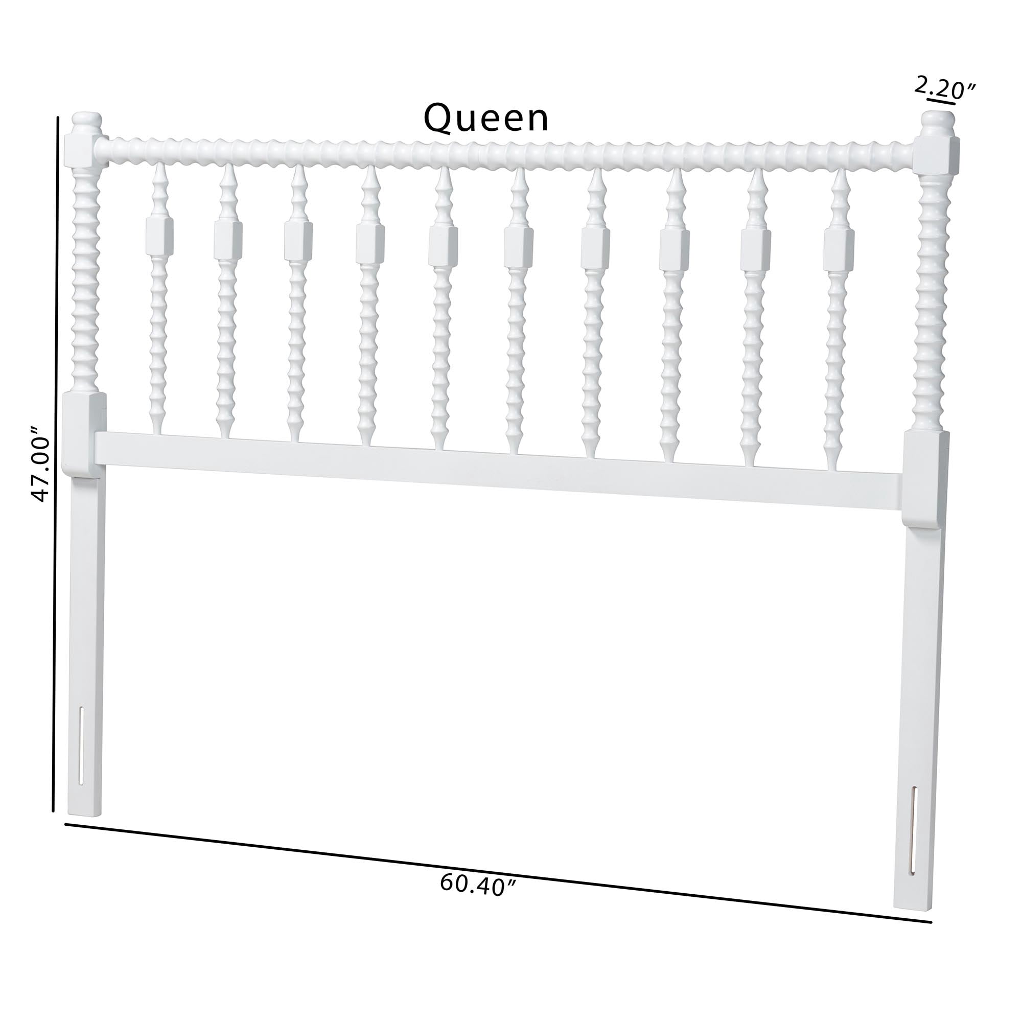 Baxton Studio Juliette Traditional Headboard, King, White