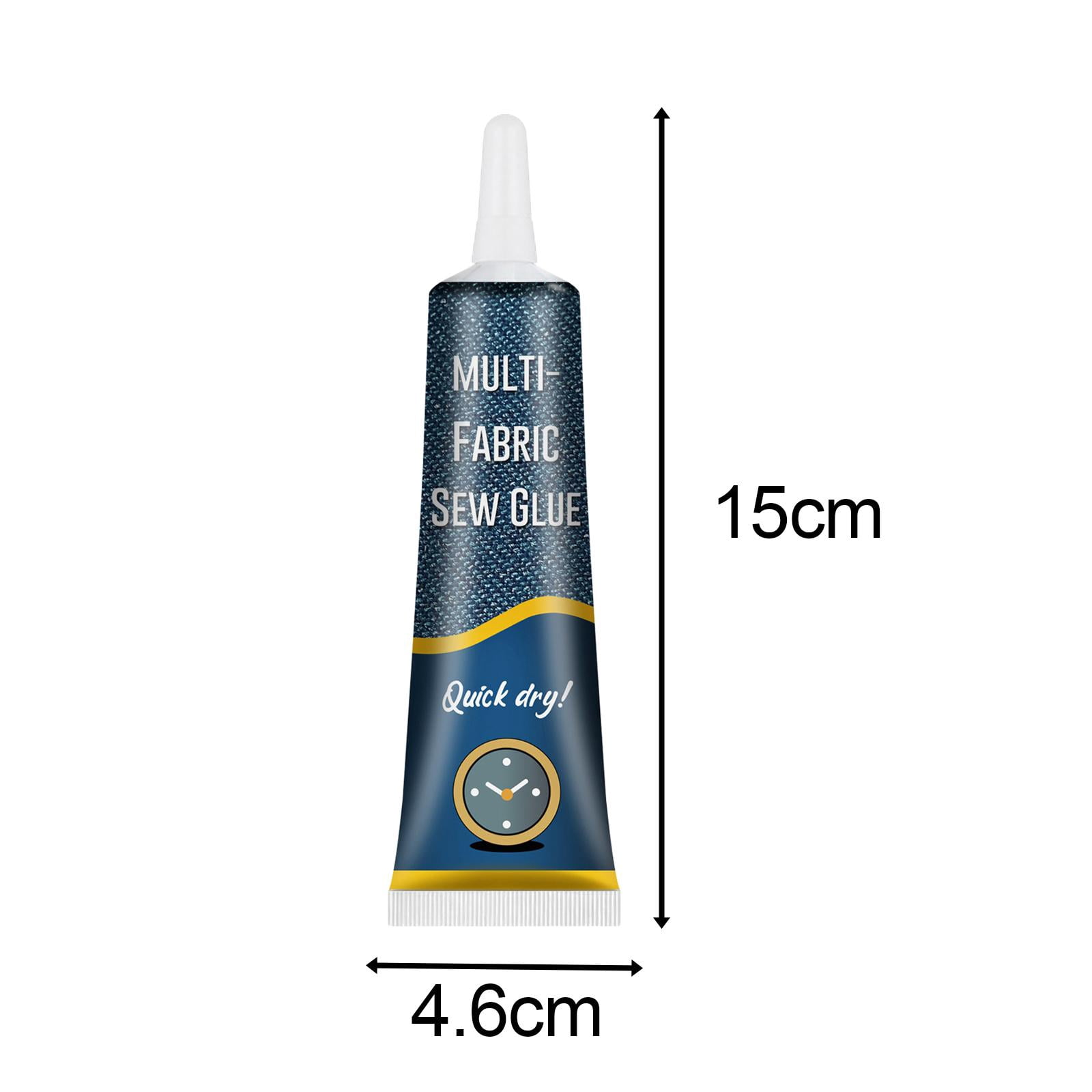 1.7oz Fabric Glue, No Irritation Multipurpose Sew Glue Liquid, DIY Hemming Fusion for Textile Leather Clothing Repair