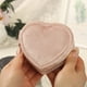 thumbnail image 4 of Caja de almacenamiento de joyería de terciopelo en forma de corazón | Organizador de cremallera portátil para viajes | Anillo flocado Collar Pendiente Estuche de embalaje | Rosa romántico, 4 of 6