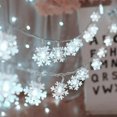 thumbnail image 1 of 15PCS 20LED 9.8FT Snowflake String Lights Snow Fairy Garland Decoration For Christmas Tree New Year Room Holiday Wedding Party, 1 of 5