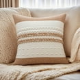 thumbnail image 2 of Unique Bargains Striped Throw Pillow Covers Pack of 2 Black/Grey 18" x 18", 2 of 7