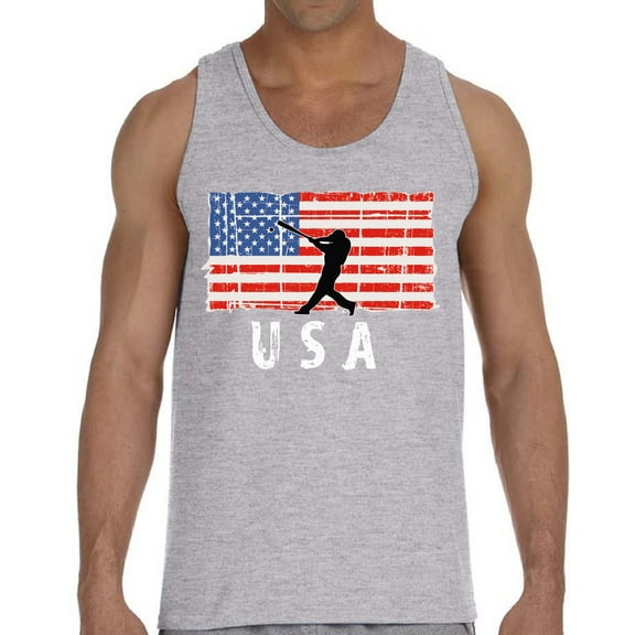 Happy Independence Day Tank Top for Men - 4th of July Baseball Flag USA Graphic Tanks Patriotic Outfit
