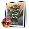 thumbnail image 2 of 5D DIY diamante pintura completo taladro redondo dibujos animados Yoda mosaico imagen Kits Sywqhk Decoración hogareña, 2 of 9