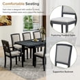 thumbnail image 6 of EUROCO 9PCS Kitchen Dining Table and Chair Set,84” Extendable Dining Room Table Set with 24” Removable Leaf ,6 Upholstered Armless Dining Chairs and 2 Padded Armchairs,Dining Table Set for 8-10, 6 of 8