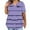 Purple, variant on Frostluinai Plus Size Shirts for Women V Neck Striped T Shirts Short Sleeve Color Block Tunic Tops Casual Loose Blouses Soft Tees Gifts