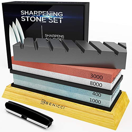 Professional Knife Sharpening Whetstone Kit Set Includes 2 Superior