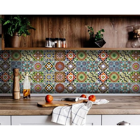 6" X 6" Mediterranean Mash Mosaic Peel and Stick Tiles