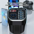 thumbnail image 4 of Intelligent Digital Display Car Mounted Cup Type Inverter, 12V/24V to 220V Power Supply Converter, Multifunctional Socket with 150W Peak Power, QC 3.0 Fast Charging, LED Display, Universal Fit, 4 of 8