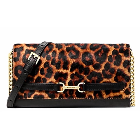 Michael Kors Women’s Carson Large Leopard Print Calf Hair Convertible Crossbody Bag