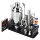 thumbnail image 1 of Set de coctelera HMYBAR de 22 piezas, 700 ml, herramientas color plata, 1 of 6