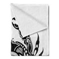 thumbnail image 2 of Crabs Soft Flannel Fleece Throw Blanket, Design of an Aquatic Arthropod Marine Biology Underwater Wildlife Inspired, Cozy Plush for Indoor and Outdoor Use, 60" x 80", Black White, by Ambesonne, 2 of 5